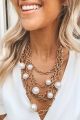 Layered Chain & Pearl Necklace