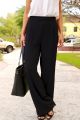 High Waisted Wide Leg Trousers Black