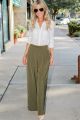Wide Leg Trousers Olive
