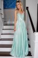 Shimmer Pleated Gown Mint