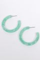 Acrylic Hoop Earrings Mint