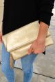 Fold Over Clutch Gold
