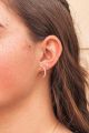 Gold Dipped Crystal Crescent Moon Earring Gold
