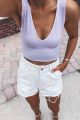 V-neck Crop Top Tank Lavender