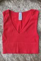 V-neck Crop Top Tank Red