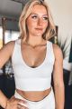 V-neck Crop Top Tank White