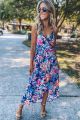 Floral Maxi Dress Navy