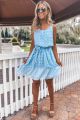 Polka Dot Detailed Dress Blue