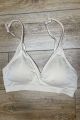 Seamless Adjustable Strap Bra Beige