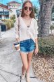 Cable Knit Cardigan Cream