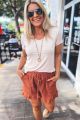 V-Neck Tee Tan