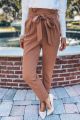 High Waisted Trousers Camel