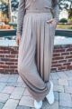 Lux Wide Leg  Pants Taupe