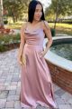 Cowl Neck Gown Mauve