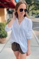 Cotton Button Down Blouse