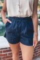 Smocked Top Shorts Black