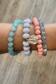 Beaded Bracelet Coral