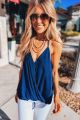 Wrap Halter Tank Navy