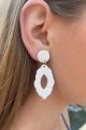 Detailed Earring White