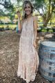 Maxi Dress With Center Tie Sandstone