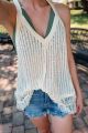 Crochet Detailed Tank Ivory