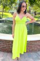 Neon Maxi Dress Green