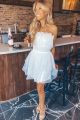 Strapless Tulle Dress Ivory