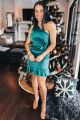 One Shoulder Dress Emerald