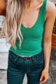 V-Neck Crop Top Jolly Green