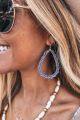 Woven Drop Earring Grey