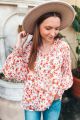Floral Blouse Red