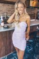 Metallic Dress With Underwire Pink