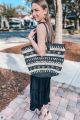 Straw Handbag Black