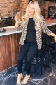 Leopard Blazer Brown
