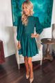 Smocked Dress Hunter Green