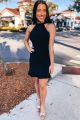 Halter Dress Black