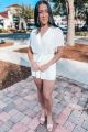Belted Romper Off White