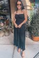 Strapless Smocked Maxi Black