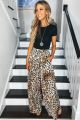 Leopard Pants With Slit