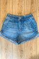 Ruffle Hem Shorts Blue