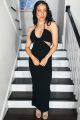 Cut Out Maxi Dress Black