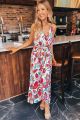 Print Hi Lo Dress Pink