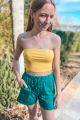 Ribbed Bandeau Yellow