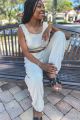 Fuzzy Crop Top Beige