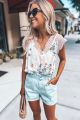Lace & Print Tank