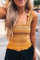 Stitched Crop Top Sun Baked