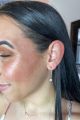 Crystal Drop Earrings Whte Gold