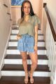 Chambray Shorts Blue
