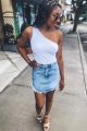 Denim Skirt Blue