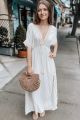 Crochet Detailed Maxi Cream